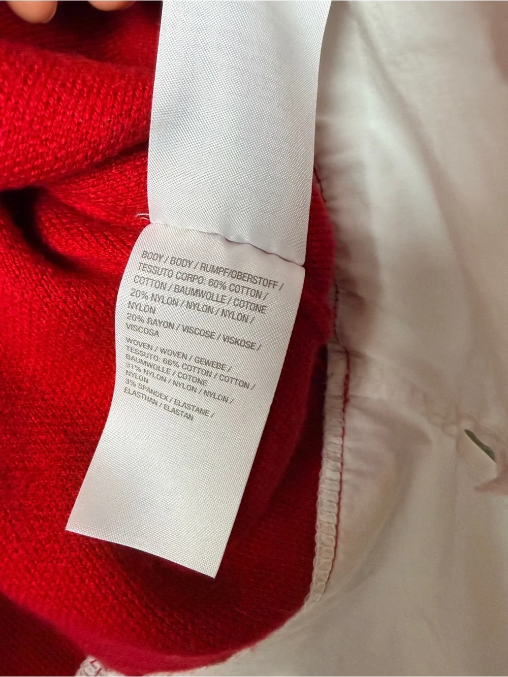 Isaac Mizrahi Bright Red Mock Neck Fair Isle Sweater Layered White Button Down